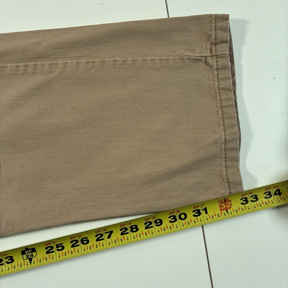 Levi's 505 Jeans 35x33 Beige Khaki Denim Cowboy USA White Tab (Tag 34x34) - Picture 8 of 10